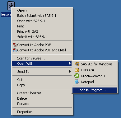 Open With Dialog Box