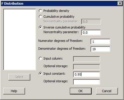 minitab F distribution dialog box