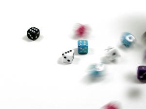 dice in motion