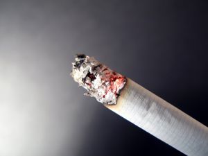 ash from a cigarette 