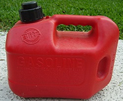 container of gasoline