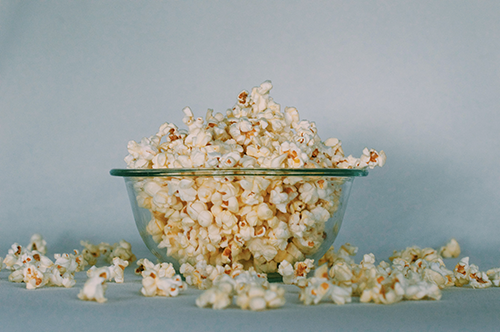 popcorn in a bowl