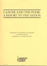Cancer and the poor journal report