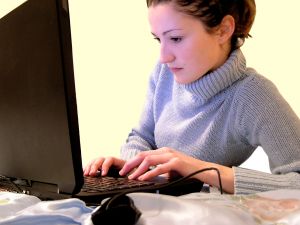 woman browsing the internet